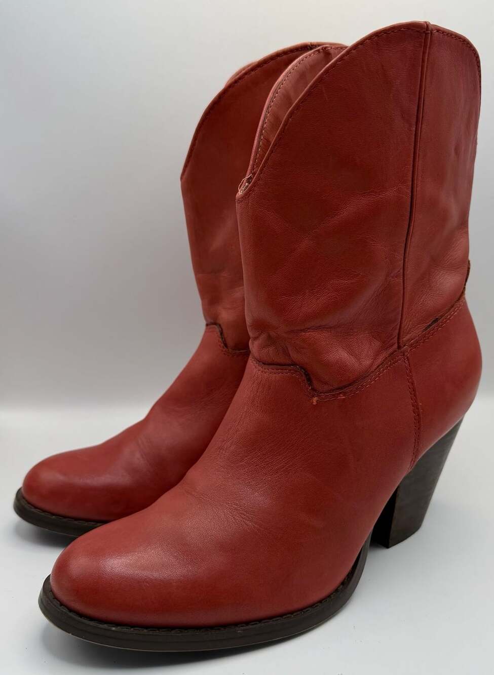 Franco Fortini McKinley2 Western Boots Size 7M Red Leather